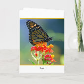 Carte Joyeux anniversaire 100e - Monarch Butterfly (Dos)