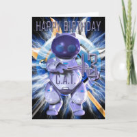 Joyeux anniversaire 13ème, chat de robot, techno