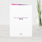 Carte Joyeux anniversaire 16 aujourd'hui violet et rose (Dos)