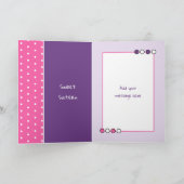 Carte Joyeux anniversaire 16 aujourd'hui violet et rose (Intérieur)