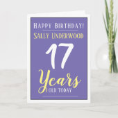 Carte Joyeux anniversaire 17 ans (Devant)