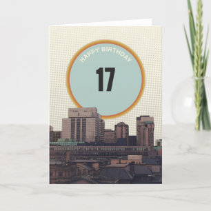 Carte Joyeux anniversaire 17 ans