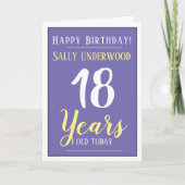 Carte Joyeux anniversaire 18 ans (Devant)