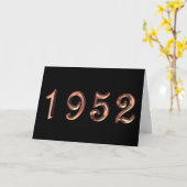 Carte Joyeux anniversaire 1952 Année de naissance 50's l (Fleur jaune)