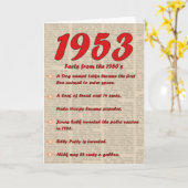 Carte Joyeux anniversaire 1953 Nouvelles de l'année de n (Fleur jaune)