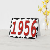 Carte Joyeux anniversaire 1956 Année de naissance 50's l (Fleur jaune)