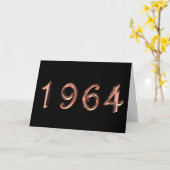 Carte Joyeux anniversaire 1964 Année de naissance 60's 6 (Fleur jaune)