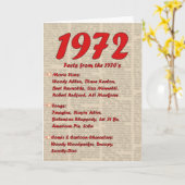 Carte Joyeux anniversaire 1972 ans des années 70 de (Fleur jaune)