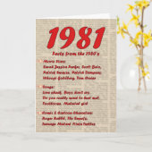 Carte Joyeux anniversaire 1981 Année de naissance nouvel (Fleur jaune)