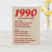 Carte Joyeux anniversaire 1990 Années de naissance 90's (Fleur jaune)