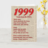 Carte Joyeux anniversaire 1999 Nouvelles de l'année de n (Fleur jaune)