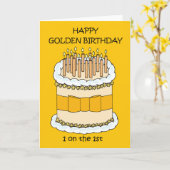 Carte Joyeux Anniversaire 1 le 1er (Fleur jaune)