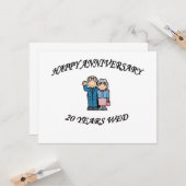 CARTE JOYEUX ANNIVERSAIRE 20 ANS (Devant/Arrière en situation)