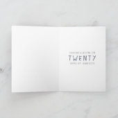 Carte Joyeux Anniversaire 20 Ans de Sobriété 'Gardez les (Intérieur)