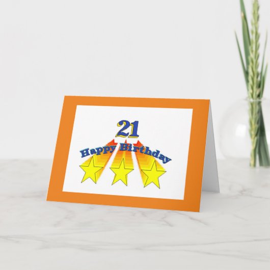 Carte Joyeux anniversaire 21 Christian Card (Devant)