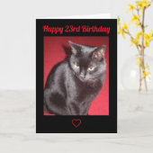 Carte Joyeux anniversaire 23 (Fleur jaune)