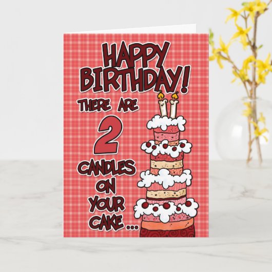 Carte Joyeux anniversaire - 2 ans (Fleur jaune)