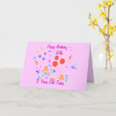 Carte Joyeux anniversaire 2 ans (Fleur jaune)