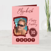 Carte Joyeux anniversaire 30 aujourd'hui ajouter photo b (Devant)