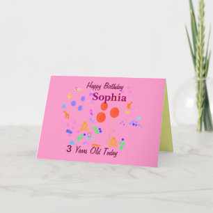 Carte Joyeux anniversaire 3 ans
