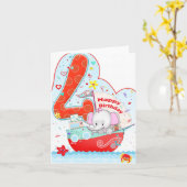 Carte Joyeux anniversaire 4 (Fleur jaune)