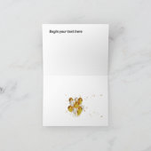 Carte Joyeux anniversaire 40ème noir et or photos d'anni (Intérieur)