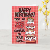 Carte Joyeux anniversaire - 48 ans (Fleur jaune)