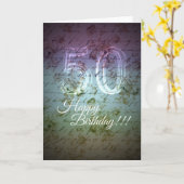 Carte Joyeux Anniversaire!!! 50 ans (Fleur jaune)