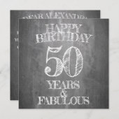 Carte Joyeux anniversaire - 50 ans et fabuleux (Devant / Derrière)