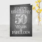 Carte Joyeux anniversaire - 50 ans et fabuleux (Fleur jaune)