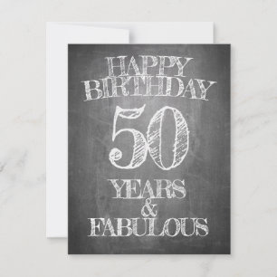 Carte Joyeux Anniversaire - 50 Ans & Fabuleux