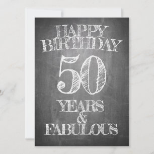 Carte Joyeux Anniversaire - 50 Ans & Fabuleux