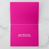 Carte Joyeux anniversaire 50 étoiles rose nom personnali (Intérieur)