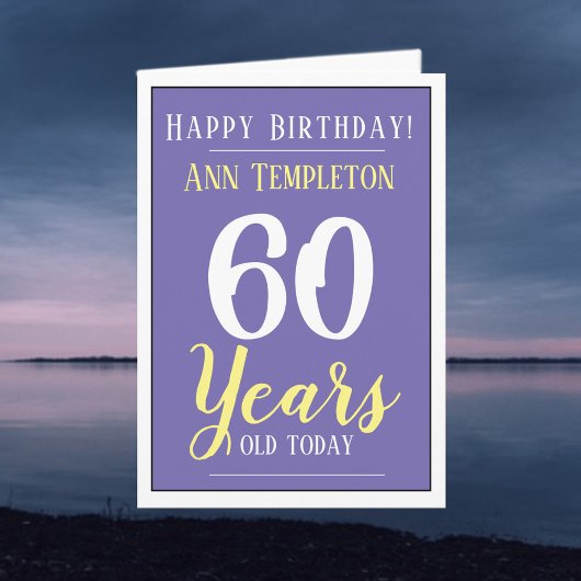 Carte Joyeux anniversaire 60 ans