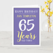 Carte Joyeux anniversaire 65 ans (Fleur jaune)