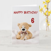 Carte Joyeux Anniversaire 6e Thème Ours En Conflit (Fleur jaune)