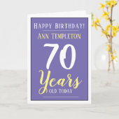 Carte Joyeux anniversaire 70 ans (Fleur jaune)
