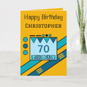 Carte Joyeux anniversaire 70 aujourd'hui ajouter nom jau (Devant)