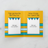 Carte Joyeux anniversaire 70 aujourd'hui ajouter nom jau (Intérieur)