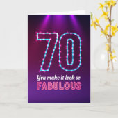 Carte Joyeux anniversaire 70, tu le fais chercher fabule (Fleur jaune)