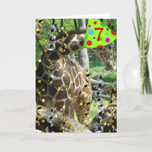 Carte Joyeux anniversaire 7 ans