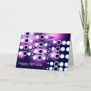 Carte Joyeux anniversaire 80s rétro