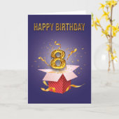 Carte Joyeux anniversaire 8 Basic (Fleur jaune)