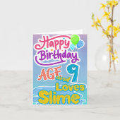 Carte Joyeux Anniversaire 9 Amateurs Slime (Fleur jaune)