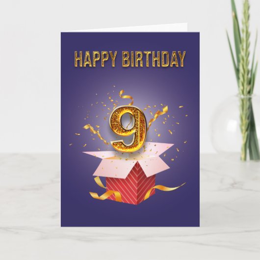 Carte Joyeux anniversaire 9 Basic (Devant)