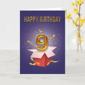 Carte Joyeux anniversaire 9 Basic (Fleur jaune)