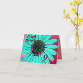 Carte Joyeux anniversaire 9e anniversaire (Fleur jaune)