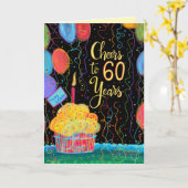 Carte Joyeux anniversaire à 60 ans (Fleur jaune)