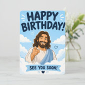 Carte Joyeux Anniversaire — À Bientôt ! (Debout devant)