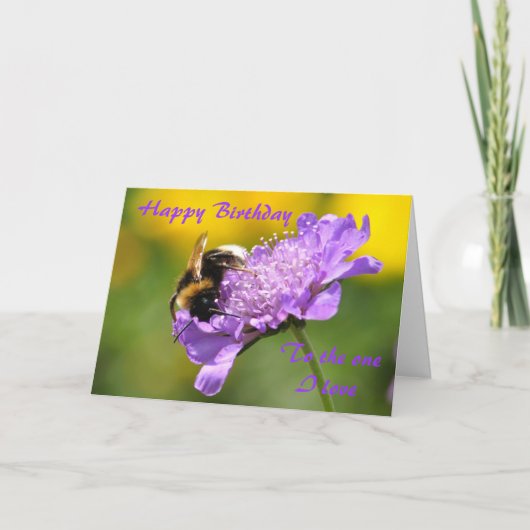 Carte Joyeux anniversaire, à celui que j'aime (Devant)